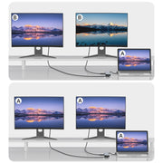 V261A Adattatore HUB per docking station per display digitale a gomito da USB-C/Tipo-C 12 in 1 a USB, V261A