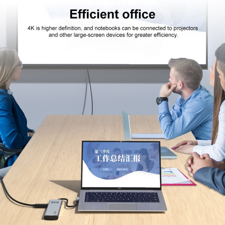 Adattatore HUB USB-C 12 in 1 con docking station a gomito