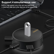 SH-016FXQ HUB splitter circolare con interfaccia USB 2.0 a 4 USB 2.0, 4 USB 2.0