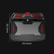 SSRQ-021S Luce rossa + Adattatore Versione Flank Glowing Radiatore per laptop a doppia ventola Base per computer regolabile a due velocità per laptop sotto i 18 pollici, presa americana, Red Light + Adapter Version