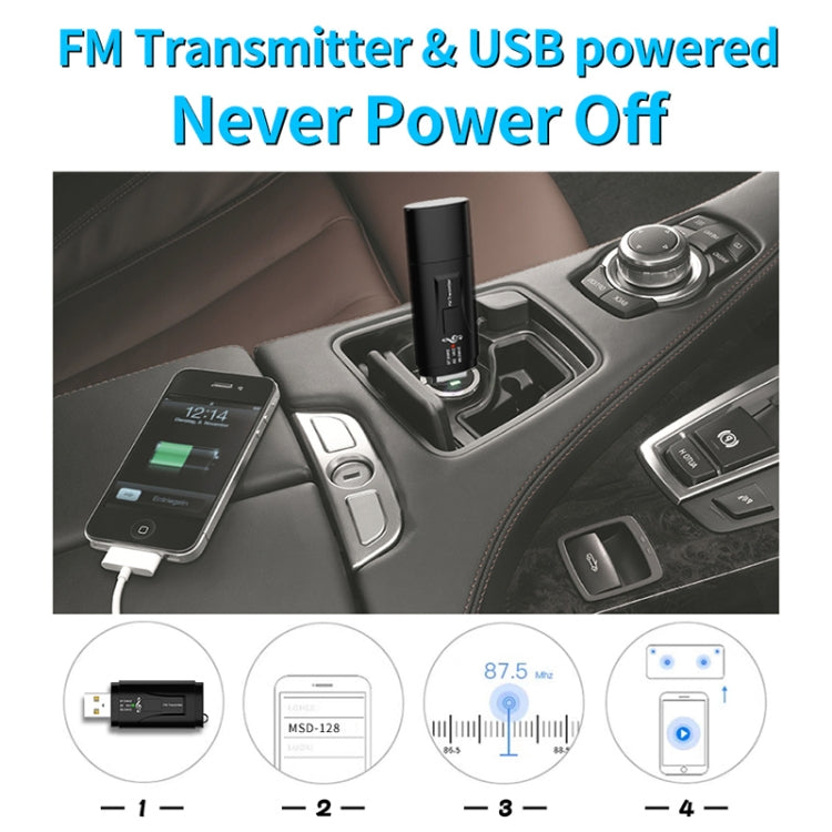 Trasmettitore FM Bluetooth MSD128 per auto USB AUX