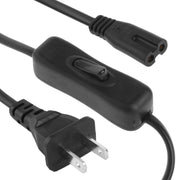 Cavo di alimentazione CA con spina USA a 2 poli con interruttore 304, lunghezza: 3 m, Length: 3m
