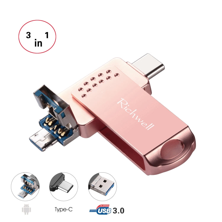 Disco Flash 3 in 1 64GB USB Type-C Micro USB OTG