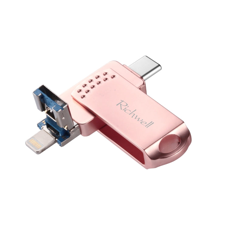 Disco flash in metallo Richwell 32G Type-C + 8 pin + USB 3.0 con funzione OTG