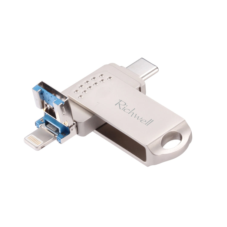 Disco flash in metallo Richwell 32G Type-C + 8 pin + USB 3.0 con funzione OTG