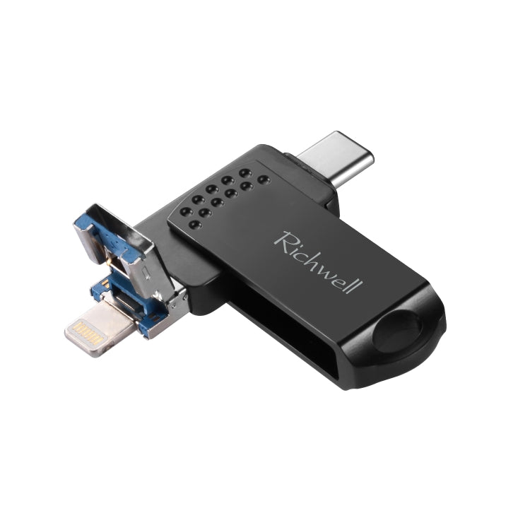Disco flash in metallo Richwell 64G Type-C + 8 pin + USB 3.0 con funzione OTG