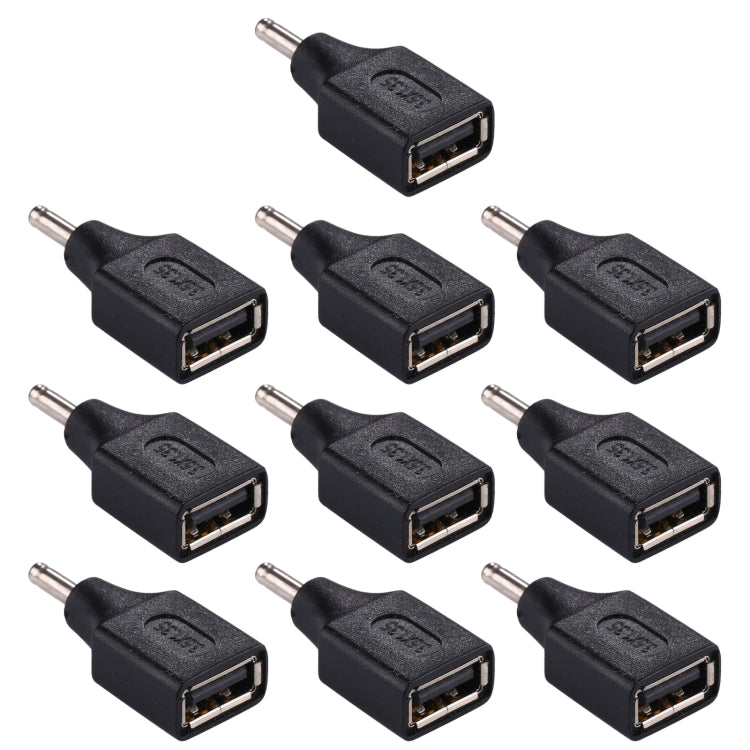 10 connettori adattatori maschio-femmina USB da 3,5x1,35 mm, 3.5x1.35mm Male to USB Female