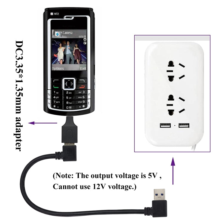 10 connettori adattatori maschio-femmina USB da 3,5x1,35 mm, 3.5x1.35mm Male to USB Female