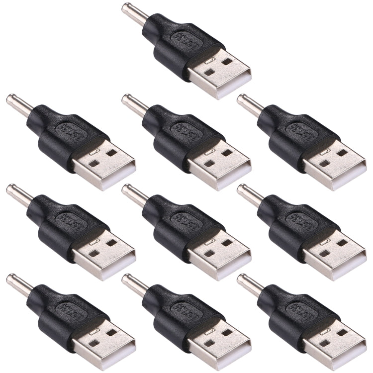 10 connettori adattatori maschio da maschio a USB da 3,5x1,35 mm, 3.5x1.35mm Male to USB Male