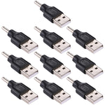 10 connettori adattatori maschio da maschio a USB da 3,5x1,35 mm, 3.5x1.35mm Male to USB Male