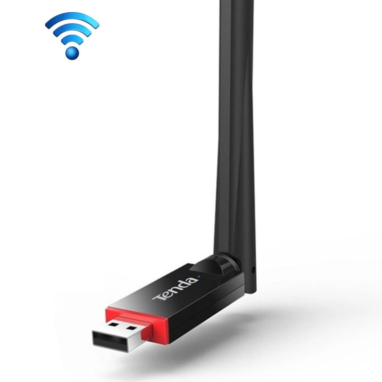 Tenda U6 Scheda di rete ricevitore esterno adattatore wireless USB WiFi portatile da 300 Mbps con antenna esterna 6dBi, U6