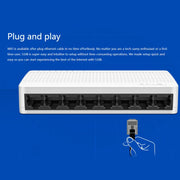 Tenda S108 Switch di rete Fast Ethernet 8 porte 10/100Mbps LAN HUB, Tenda SG108 8 Ports White