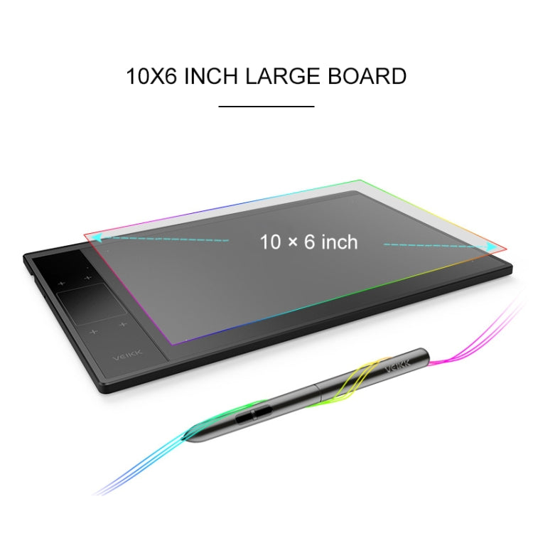 VEIKK A30 Tavoletta grafica elettronica Smart Touch da 10x6 pollici 5080 LPI, con interfaccia Type-c, A30