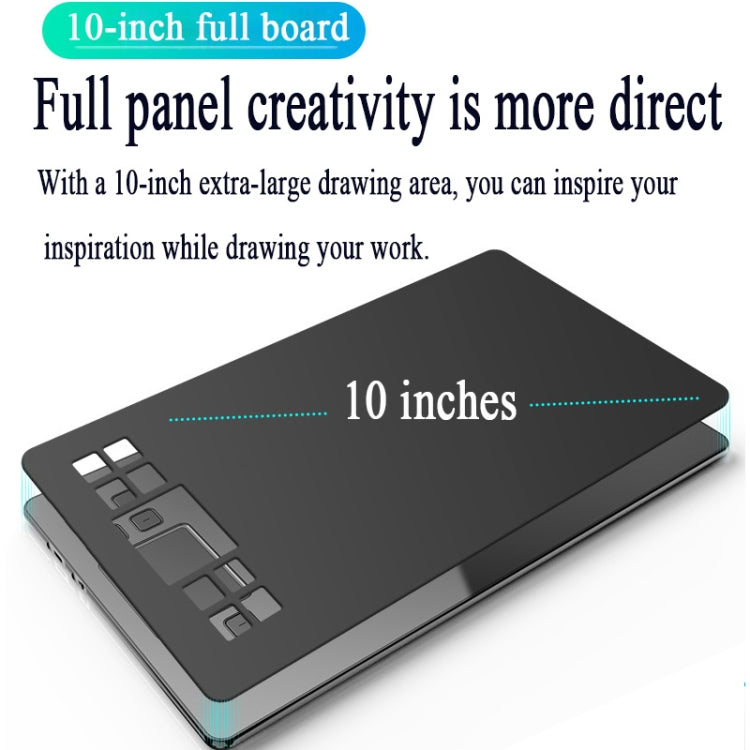 VEIKK A50 10x6 inch 5080 LPI Smart Touch Electronic Graphics Tablet with Type-c Interface, A50