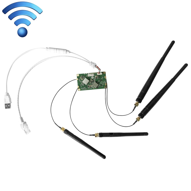 Modulo WiFi dual band VM5G 1200 Mbps 2,4 GHz e 5 GHz con 4 antenne, supporto trasmissione trasparente livello IP/livello MAC, applicato a ripetitore/bridge e AP e trasmissione video remota, VM5G