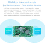 Modulo WiFi dual band VM5G 1200 Mbps 2,4 GHz e 5 GHz con 4 antenne, supporto trasmissione trasparente livello IP/livello MAC, applicato a ripetitore/bridge e AP e trasmissione video remota, VM5G