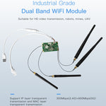 Modulo WiFi dual band VM5G 1200 Mbps 2,4 GHz e 5 GHz con 4 antenne, supporto trasmissione trasparente livello IP/livello MAC, applicato a ripetitore/bridge e AP e trasmissione video remota, VM5G