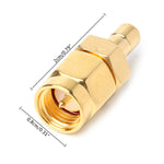 2pcs SMA Male to SMA Male DAB Digital Radio Antenna Connector, SMA Male to Male