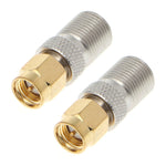 2pcs RF Coaxial Connector SMA Female to F Female, SMA Male to F Female