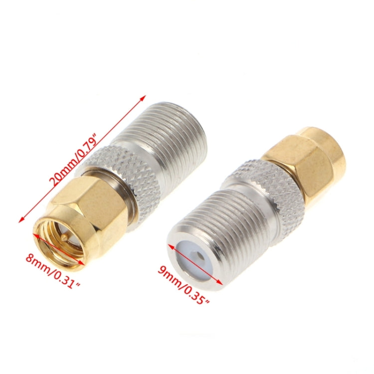 2pcs RF Coaxial Connector SMA Female to F Female, SMA Male to F Female