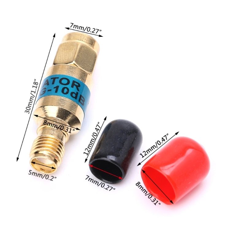 Attenuatore coassiale RF da 2 W 10 dBi SMA-JK maschio a femmina DC-6.0 GHz, SMA Male to Female (Attenuator)