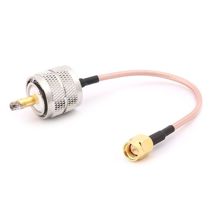 15cm UHF Male to SMA Male RF Coaxial Cable, UHF Male to SMA Male (Cable)