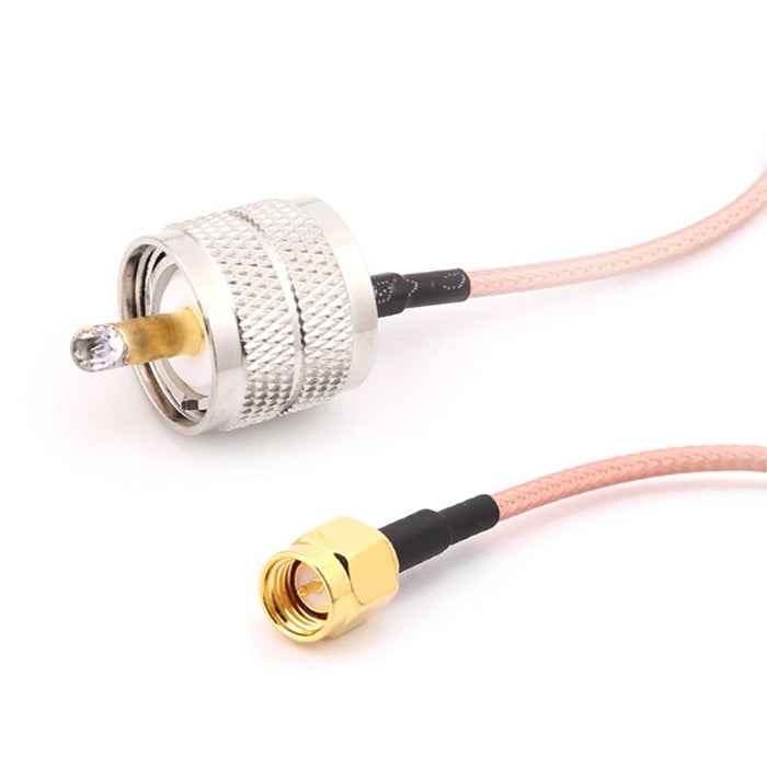 15cm UHF Male to SMA Male RF Coaxial Cable, UHF Male to SMA Male (Cable)