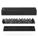 ORICO P10-U2 HUB USB 2.0 a 10 porte con indicatore di alimentazione LED e cavo USB da 1 m (nero)