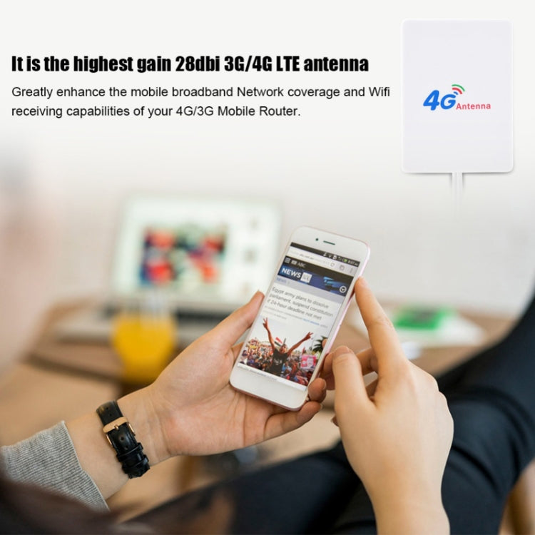 Antenna 4G 28dBi con connettore TS9 maschio per router LTE