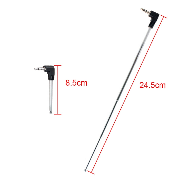 3.5mm Retractable FM Radio Antenna for Cell Phone, Max Length: 24.5cm, FM Radio Antenna