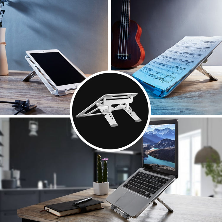 COOLCOLD U2S Staffa portatile pieghevole in lega di alluminio a doppio triangolo cavo regolabile in altezza per laptop, COOLCOLD U2S