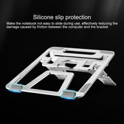 COOLCOLD U2S Staffa portatile pieghevole in lega di alluminio a doppio triangolo cavo regolabile in altezza per laptop, COOLCOLD U2S