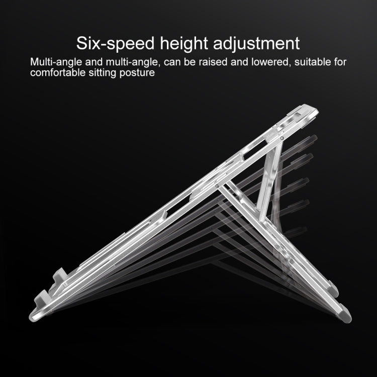 COOLCOLD U2S Staffa portatile pieghevole in lega di alluminio a doppio triangolo cavo regolabile in altezza per laptop, COOLCOLD U2S