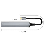 Adattatore HUB USB-C 4 in 1 con 3 porte USB