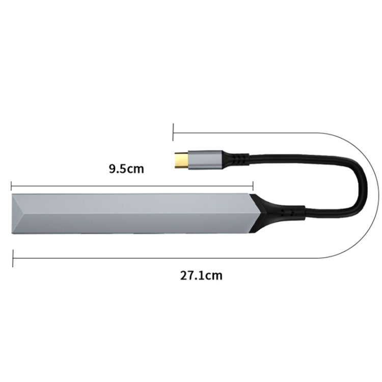 Adattatore HUB USB-C 4 in 1 con 3 porte USB