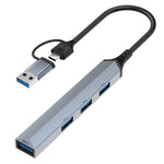 Adattatore HUB USB 4 in 1 con USB-C Tipo C