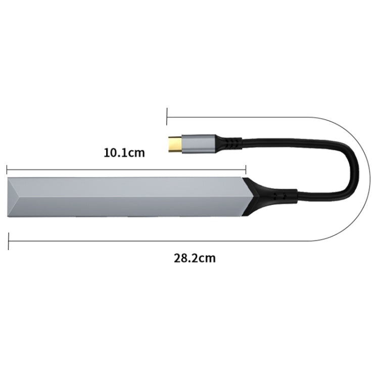 Adattatore HUB USB-C 5 in 1 con lettore SD e TF