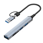 Adattatore HUB docking station USB 5 in 1 con USB-C a USB 3.0