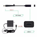 Cavo caricabatterie adattatore di alimentazione DP USB-C/Type-C da 7,4 x 0,6 mm per HP, 2.4 x 0.6mm