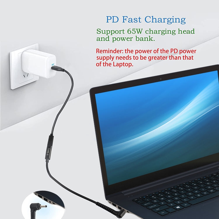 Cavo caricabatterie USB-C a 4,0 x 1,35 mm 16,5 cm