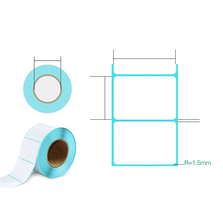 2 fogli di carta termica per etichette con codici a barre autoadesive da 80 mm x 40 mm, 800 fogli, 80mm x 40mm 800 Sheets