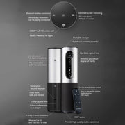 Logitech CC2000E Webcam per videoconferenze HD 1080P per piccoli gruppi con microfono, presa EU
