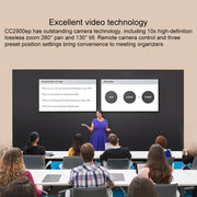 Logitech CC2900EP Telecamera per conferenze aziendali HD 1080P 10X con zoom lossless, presa europea