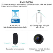 Logitech CC2900EP Telecamera per conferenze aziendali HD 1080P 10X con zoom lossless, presa europea