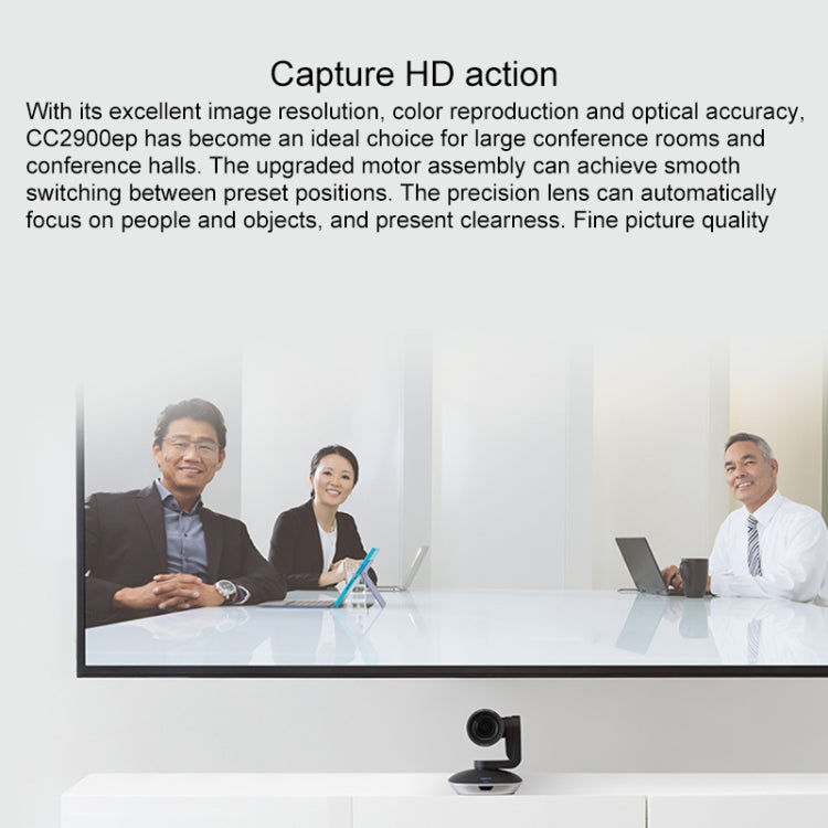 Logitech CC2900EP Telecamera per conferenze aziendali HD 1080P 10X con zoom lossless, presa europea