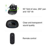 Logitech CC3500e HD 1080P Videocamera per teleconferenze aziendali online, presa europea
