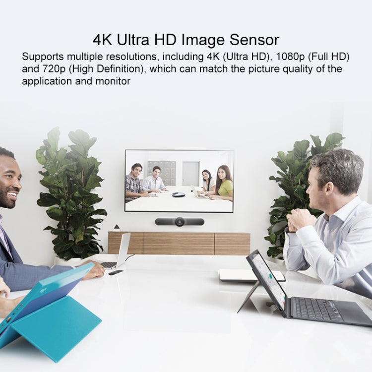 Logitech CC4000e Telecamera per conferenze 4K grandangolare da 12,0 milioni di pixel, 120 gradi, presa europea