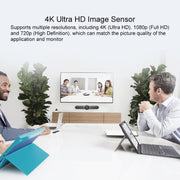 Logitech CC4000e Telecamera per conferenze 4K grandangolare da 12,0 milioni di pixel, 120 gradi, presa europea