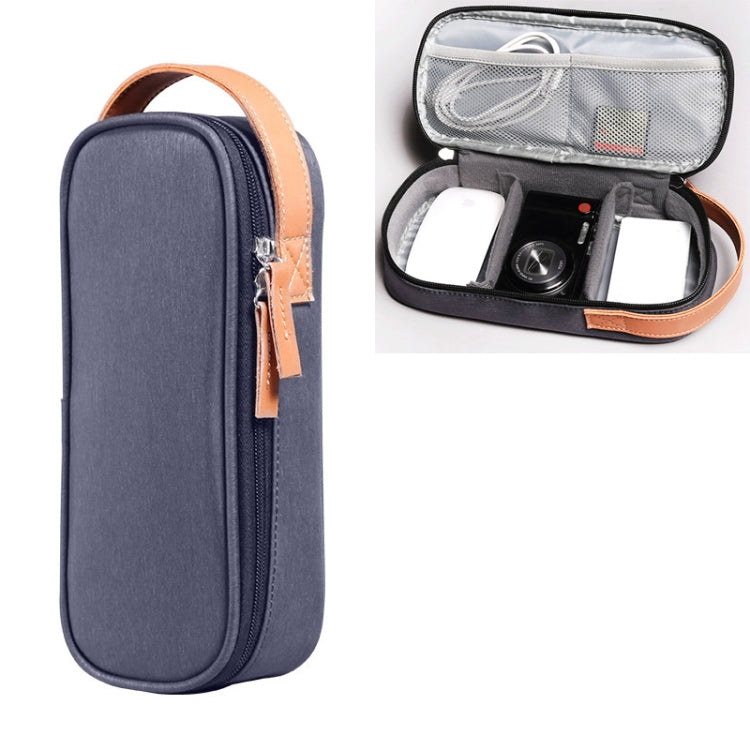 Custodia multifunzione per cavo dati per caricabatterie per cuffie, alimentatore portatile in ultra fibra, dimensioni: M, 16,5x6x23,5 cm （Grigio）, M