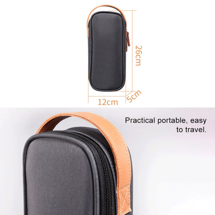 Custodia multifunzione per cavo dati per caricabatterie per cuffie, alimentatore portatile in ultra fibra, dimensioni: M, 16,5x6x23,5 cm （Grigio）, M